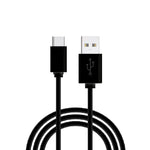 Cable USB Compatible COOL Universal TIPO-C (1.2 metros) Negro 2.4 Amp - PixelPlaza