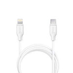 Cable USB Compatible COOL Universal TIPO-C a Lightning (1.2 metros) Blanco - PixelPlaza