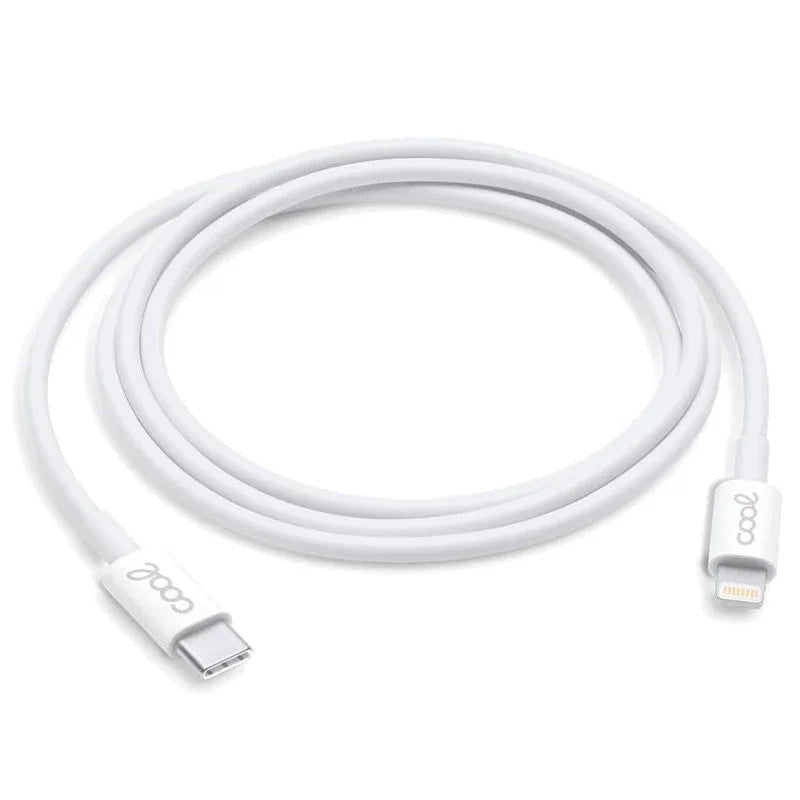 Cable USB Compatible COOL Universal TIPO-C a Lightning (1.2 metros) Blanco - PixelPlaza