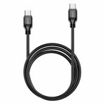 Cable USB Compatible COOL Universal TIPO-C a TIPO-C (1 metro) Negro 3 Amp - PixelPlaza