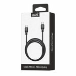 Cable USB Compatible COOL Universal TIPO-C a TIPO-C (1 metro) Negro 3 Amp - PixelPlaza