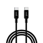 Cable USB Compatible COOL Universal TIPO-C a TIPO-C (1 metro) Negro 3 Amp - PixelPlaza