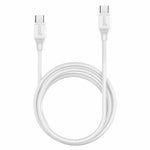 Cable USB Compatible COOL Universal TIPO-C a TIPO-C (1.2 metros) Blanco 3 Amp - PixelPlaza