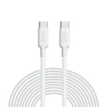 Cable USB Compatible COOL Universal TIPO-C a TIPO-C (3 metros) Blanco 3 Amp