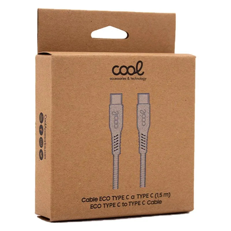 Cable USB COOL ECO Universal Tipo-C a Tipo-C (1.5 metros) - PixelPlaza