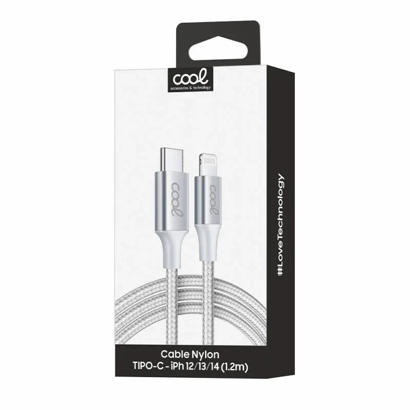 Cable USB COOL Nylon Universal Tipo C a Lightning (1.2 metros) - PixelPlaza