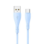 Cable USB COOL Silicona Universal Tipo C (1 metro) Celeste - PixelPlaza