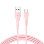 Cable USB COOL Silicona Universal Tipo C (1 metro) Rosa - PixelPlaza