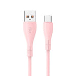 Cable USB COOL Silicona Universal Tipo C (1 metro) Rosa - PixelPlaza
