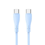 Cable USB COOL Silicona Universal Tipo C a Tipo C (1 metro) Celeste - PixelPlaza