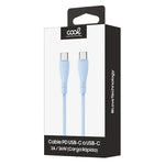 Cable USB COOL Silicona Universal Tipo C a Tipo C (1 metro) Celeste - PixelPlaza