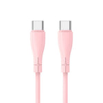 Cable USB COOL Silicona Universal Tipo C a Tipo C (1 metro) Rosa - PixelPlaza