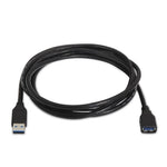Cable Alargador USB 3.0 Nanocable 10.01.0901-BK/ USB Macho - USB Hembra/ 1m/ Negro