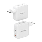 Cargador de Pared GaN Aisens ASCH-140W3P030-W/ 2xUSB Tipo-C/ 1xUSB/ 140W