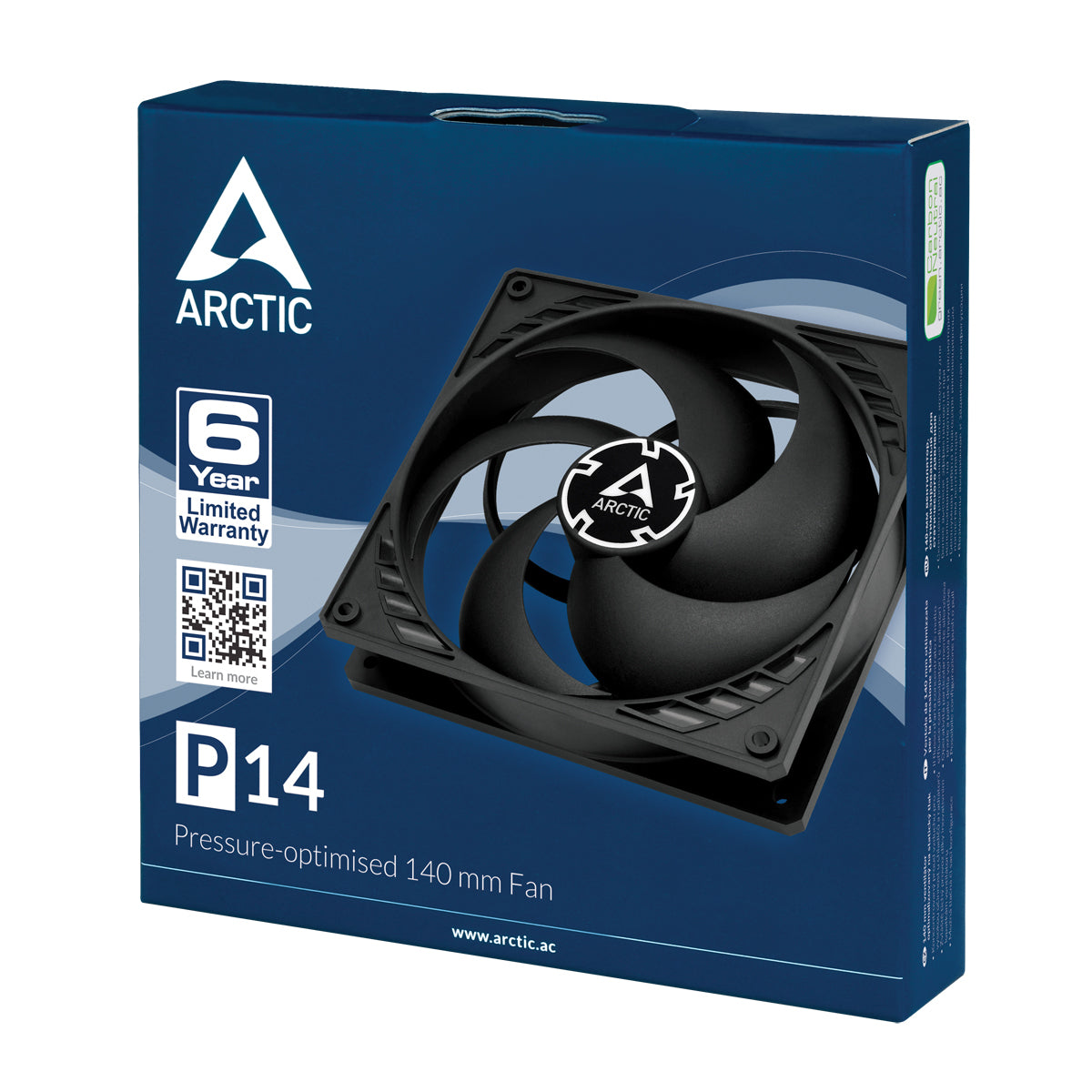 Ventilador Arctic P14/ 14cm/ Negro