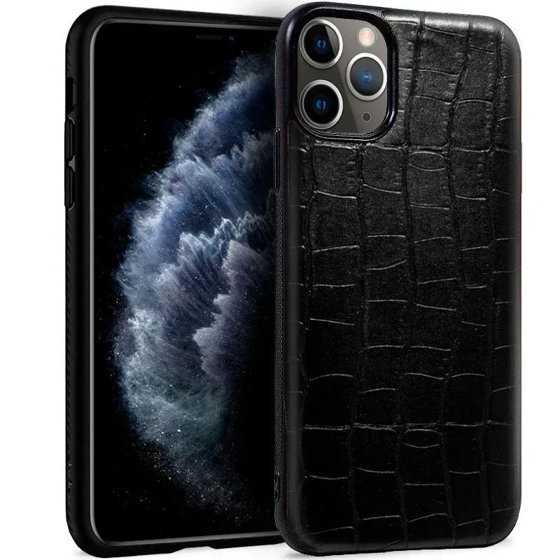 Carcasa COOL para iPhone 11 Pro Leather Crocodile Negro - PixelPlaza