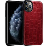 Carcasa COOL para iPhone 11 Pro Leather Crocodile Rojo - PixelPlaza