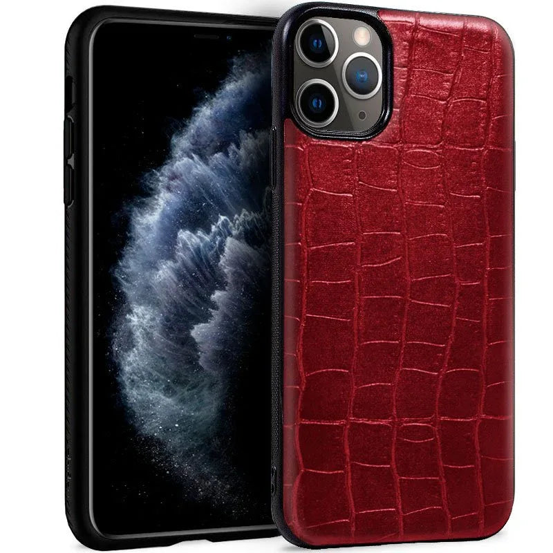 Carcasa COOL para iPhone 11 Pro Leather Crocodile Rojo - PixelPlaza