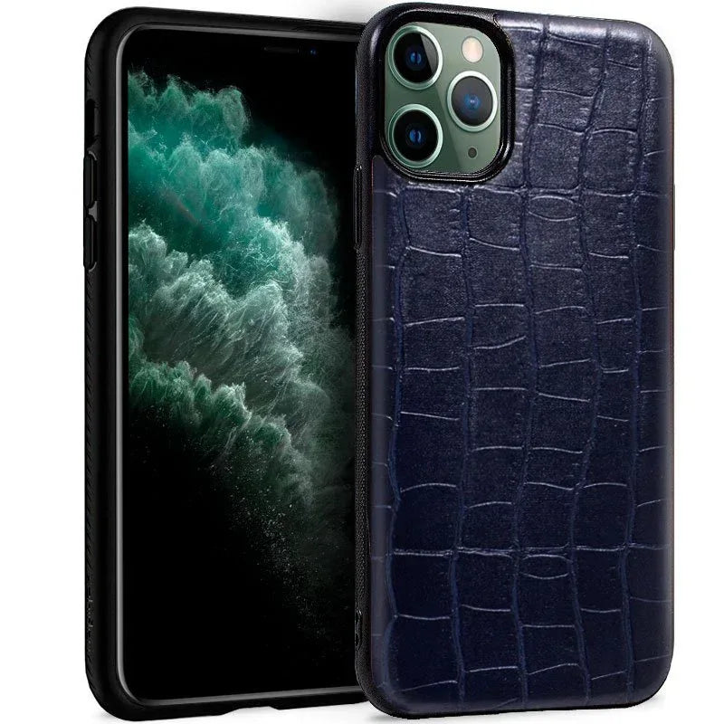 Carcasa COOL para iPhone 11 Pro Max Leather Crocodile Marino - PixelPlaza