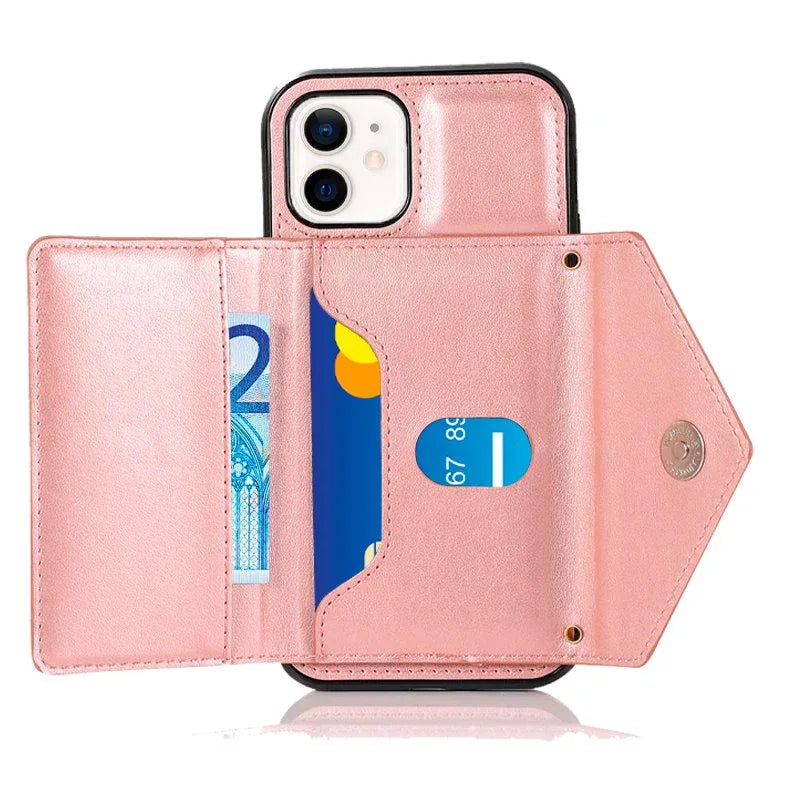 Carcasa COOL para iPhone 12 mini Colgante Wallet Rosa - PixelPlaza