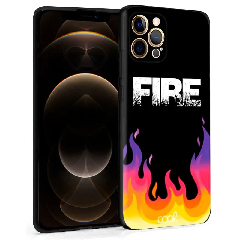 Carcasa COOL para iPhone 12 Pro Max Dibujos Fire - PixelPlaza