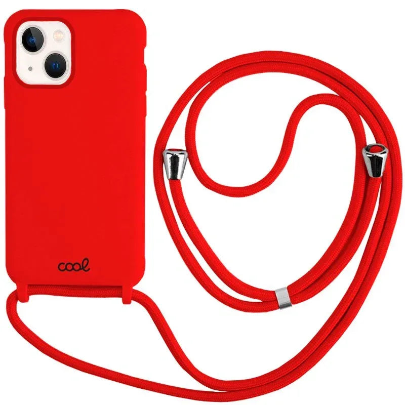 Carcasa COOL para iPhone 13 mini Cordón Liso Rojo - PixelPlaza
