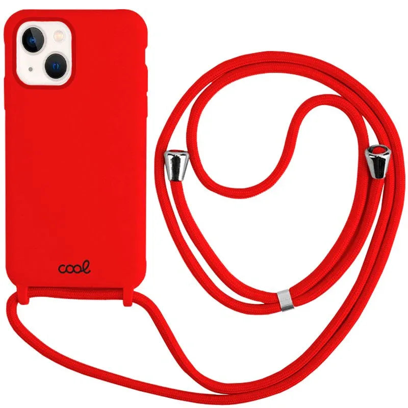 Carcasa COOL para iPhone 13 mini Cordón Liso Rojo - PixelPlaza