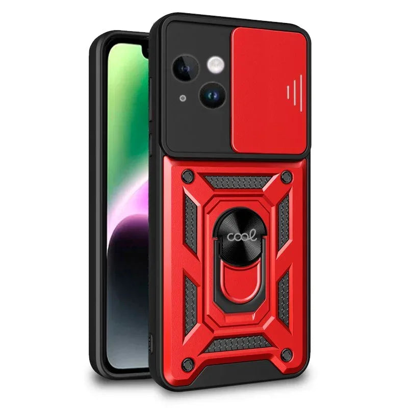 Carcasa COOL para iPhone 14 Hard Ring Rojo - PixelPlaza