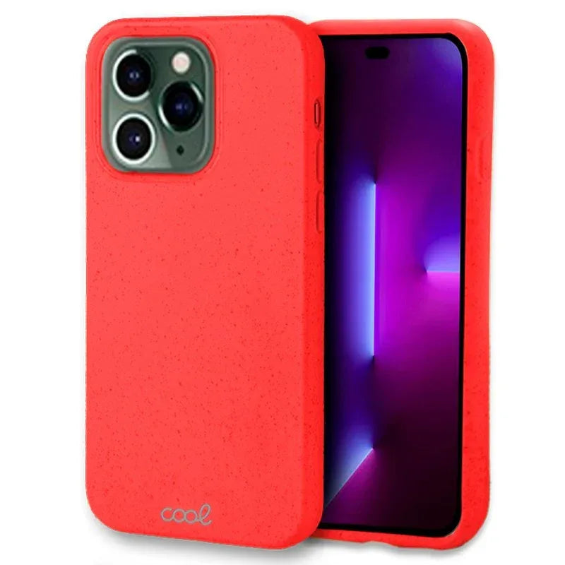 Carcasa COOL para iPhone 14 Pro Eco Biodegradable Rojo - PixelPlaza