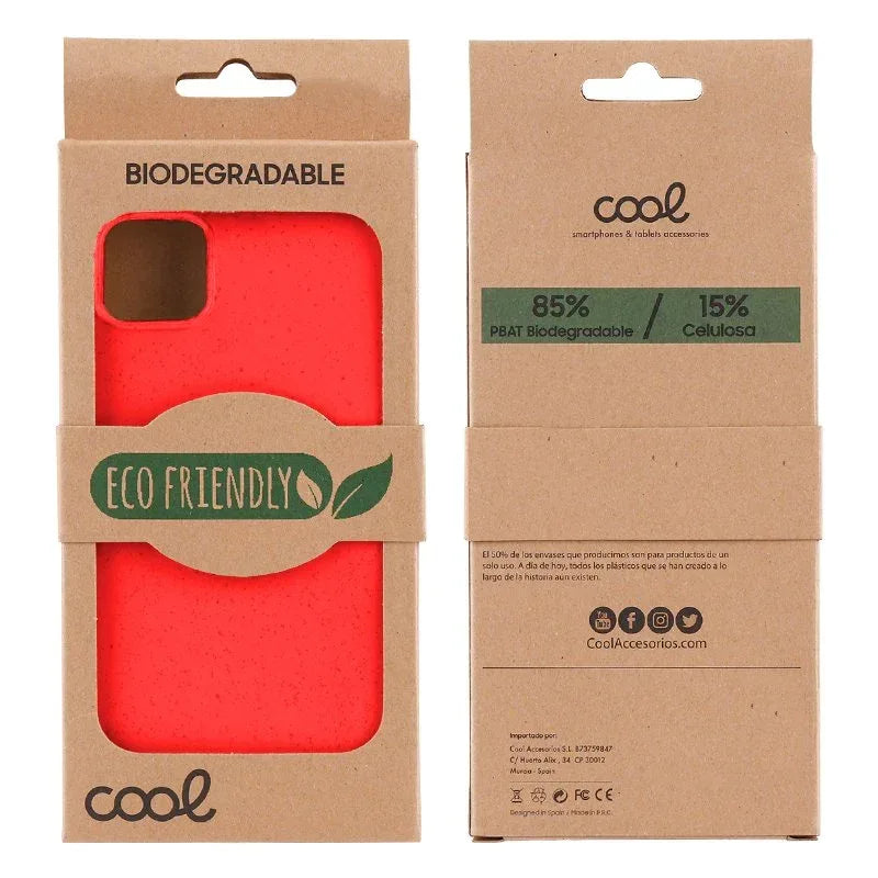 Carcasa COOL para iPhone 14 Pro Eco Biodegradable Rojo - PixelPlaza