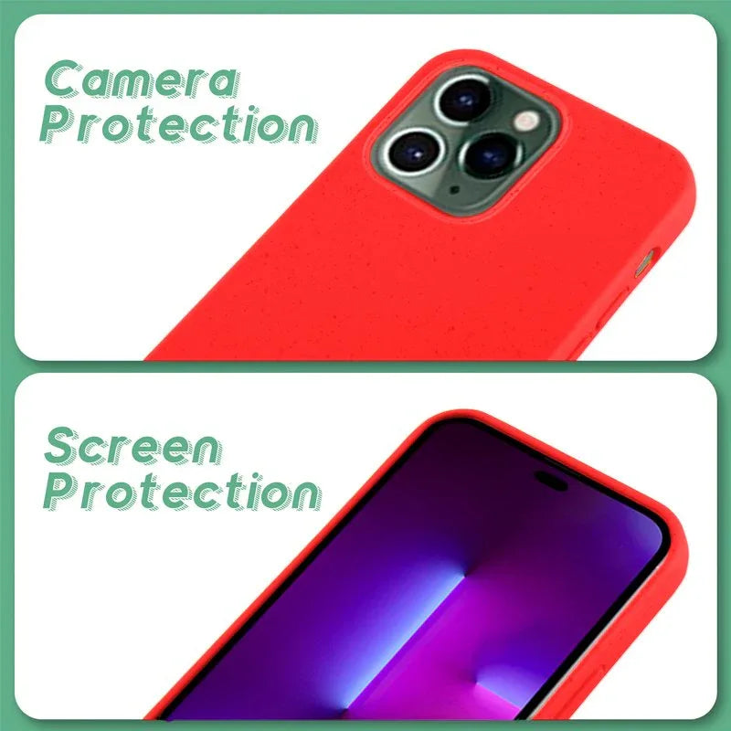 Carcasa COOL para iPhone 14 Pro Eco Biodegradable Rojo - PixelPlaza
