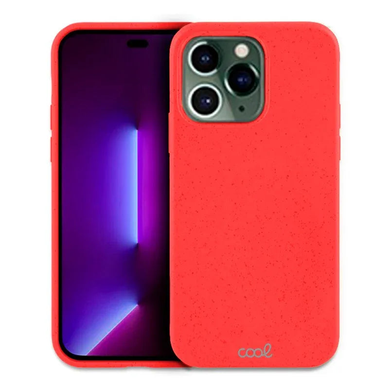 Carcasa COOL para iPhone 14 Pro Eco Biodegradable Rojo - PixelPlaza