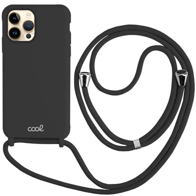 Carcasa COOL para iPhone 14 Pro Max Cordón Liso Negro - PixelPlaza