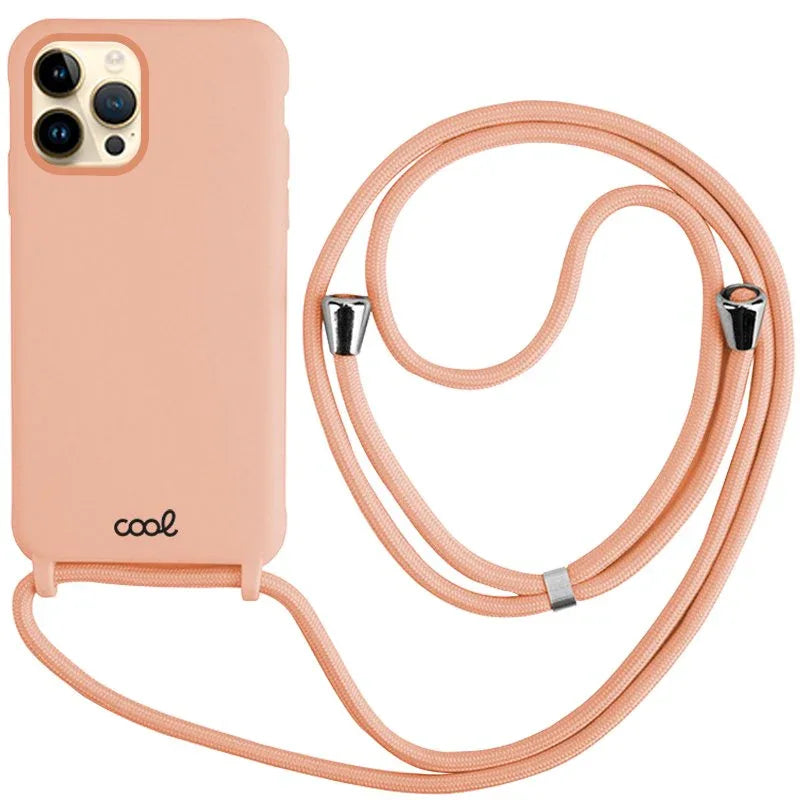 Carcasa COOL para iPhone 14 Pro Max Cordón Liso Rosa - PixelPlaza