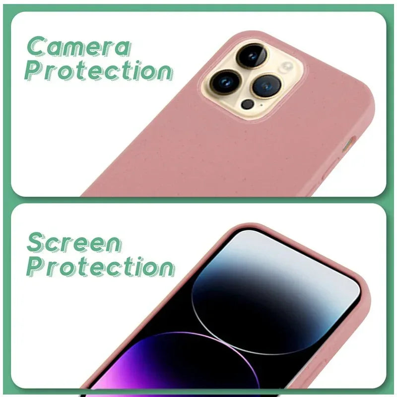 Carcasa COOL para iPhone 14 Pro Max Eco Biodegradable Rosa - PixelPlaza