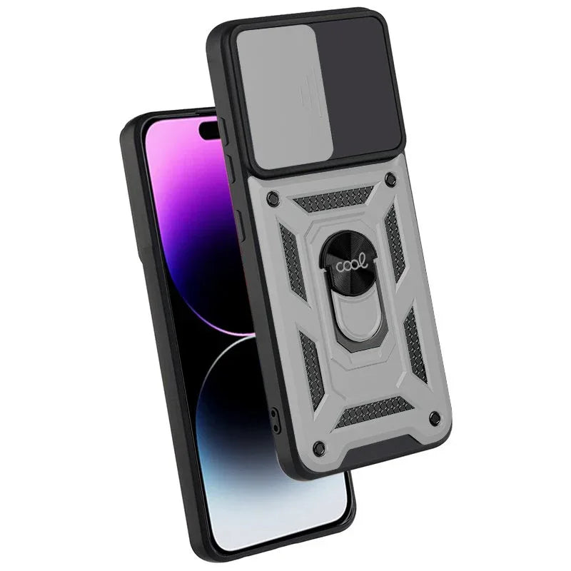 Carcasa COOL para iPhone 14 Pro Max Hard Ring Plata - PixelPlaza