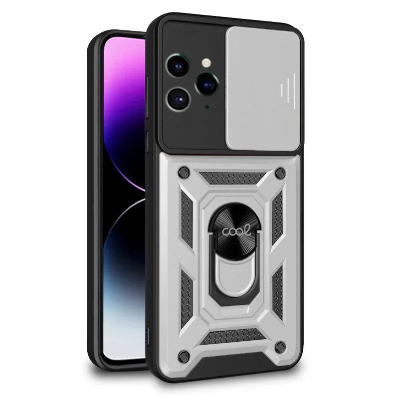 Carcasa COOL para iPhone 14 Pro Max Hard Ring Plata - PixelPlaza
