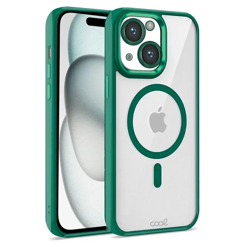 Carcasa COOL para iPhone 15 Magnética Borde Verde - PixelPlaza