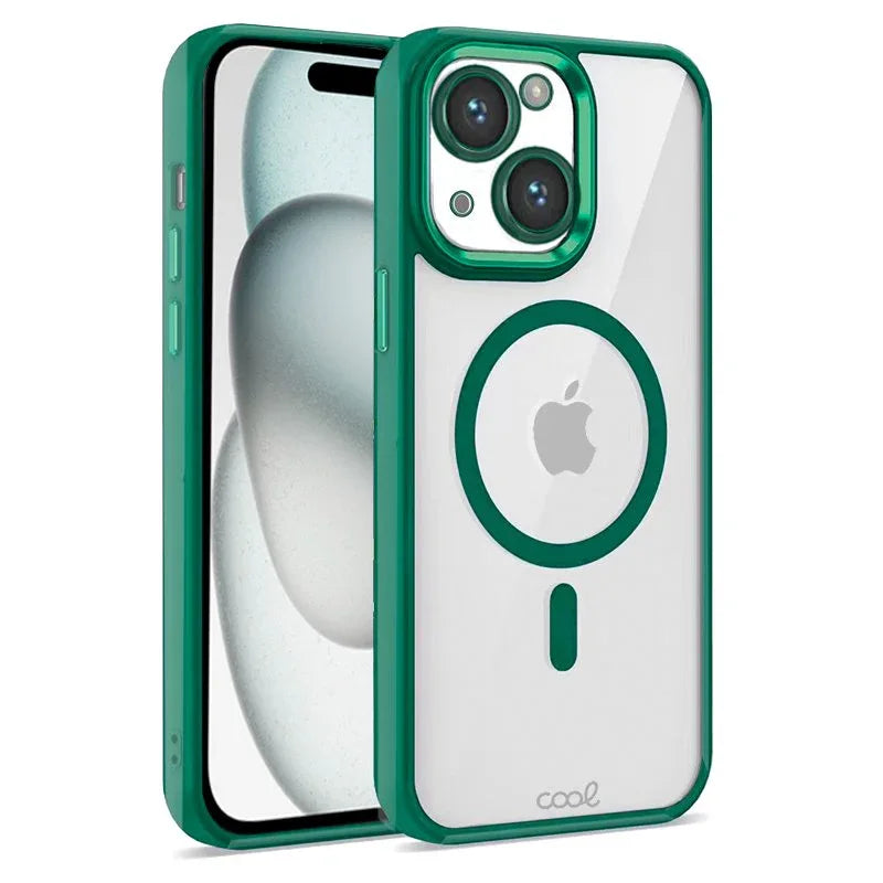 Carcasa COOL para iPhone 15 Magnética Borde Verde - PixelPlaza