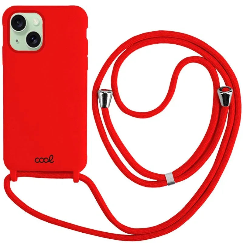 Carcasa COOL para iPhone 15 Plus Cordón Liso Rojo - PixelPlaza