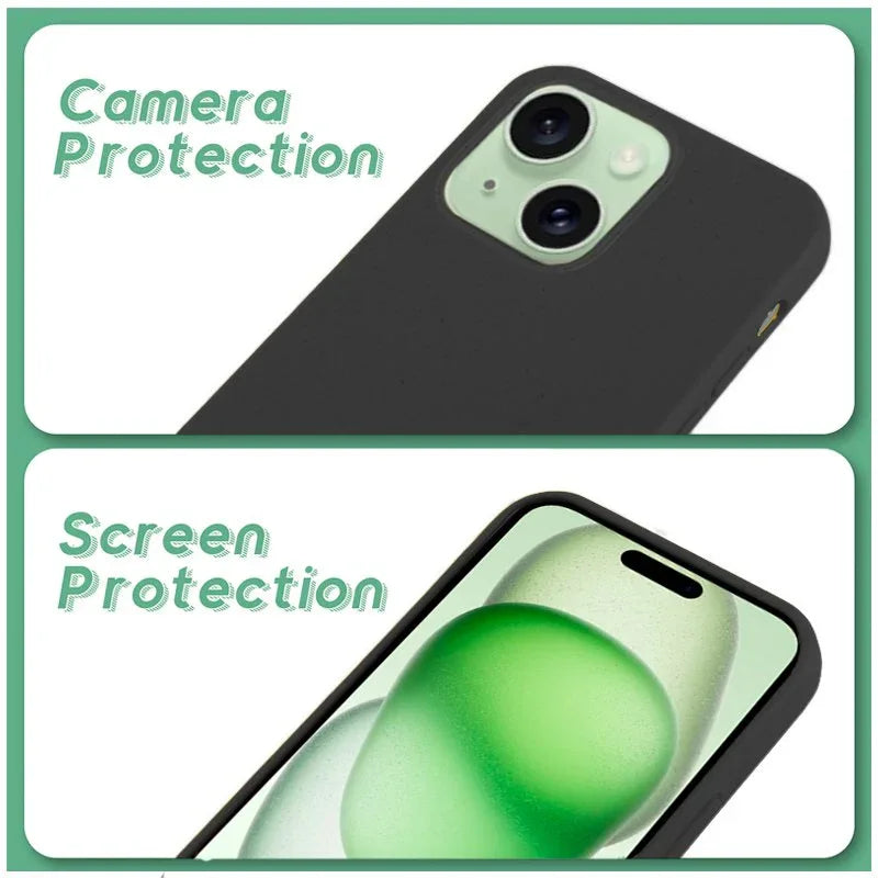 Carcasa COOL para iPhone 15 Plus Eco Biodegradable Negro - PixelPlaza
