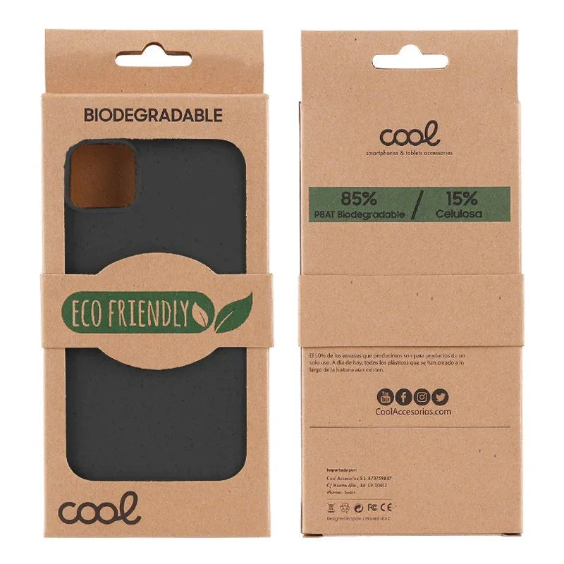 Carcasa COOL para iPhone 15 Plus Eco Biodegradable Negro - PixelPlaza