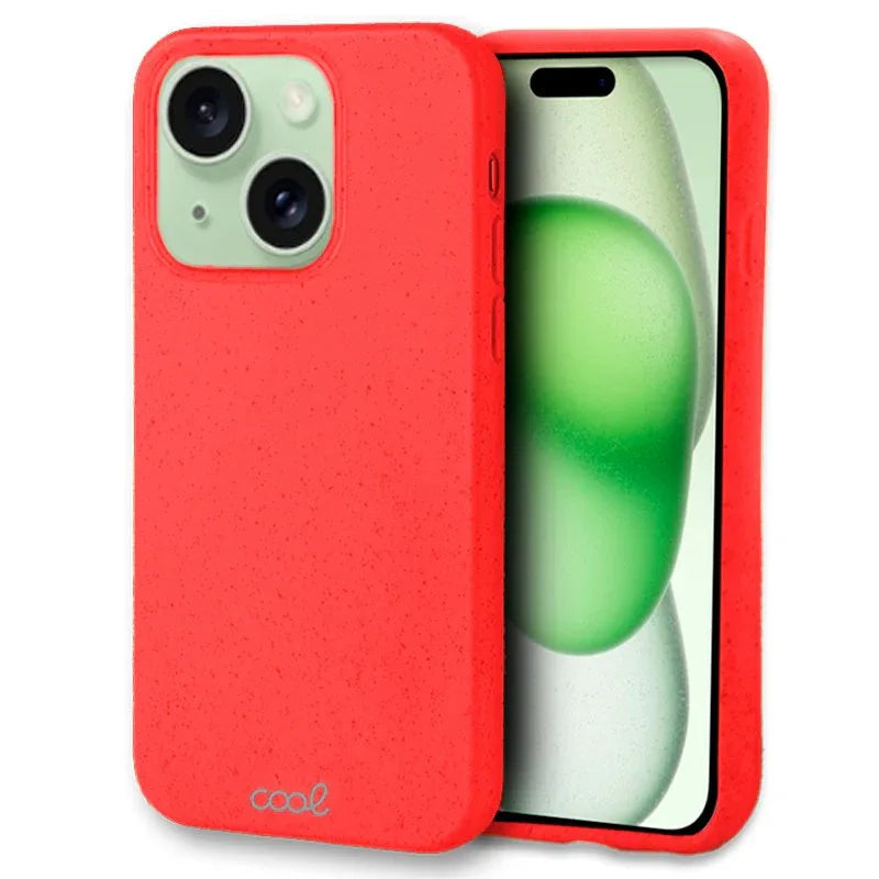 Carcasa COOL para iPhone 15 Plus Eco Biodegradable Rojo - PixelPlaza