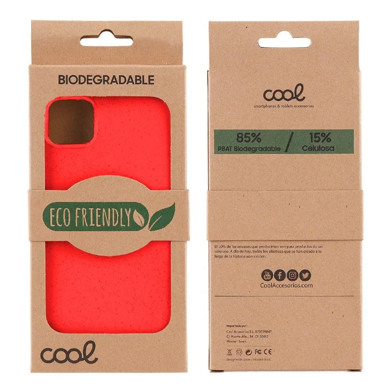 Carcasa COOL para iPhone 15 Plus Eco Biodegradable Rojo - PixelPlaza