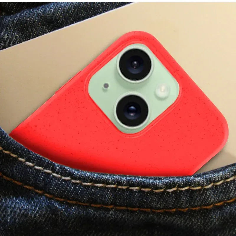 Carcasa COOL para iPhone 15 Plus Eco Biodegradable Rojo - PixelPlaza