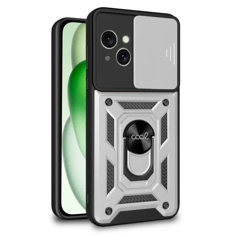 Carcasa COOL para iPhone 15 Plus Hard Ring Plata - PixelPlaza
