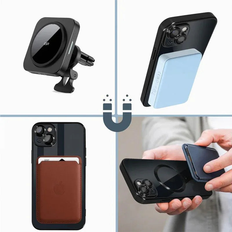 Carcasa COOL para iPhone 15 Plus Magnética Borde Negro - PixelPlaza