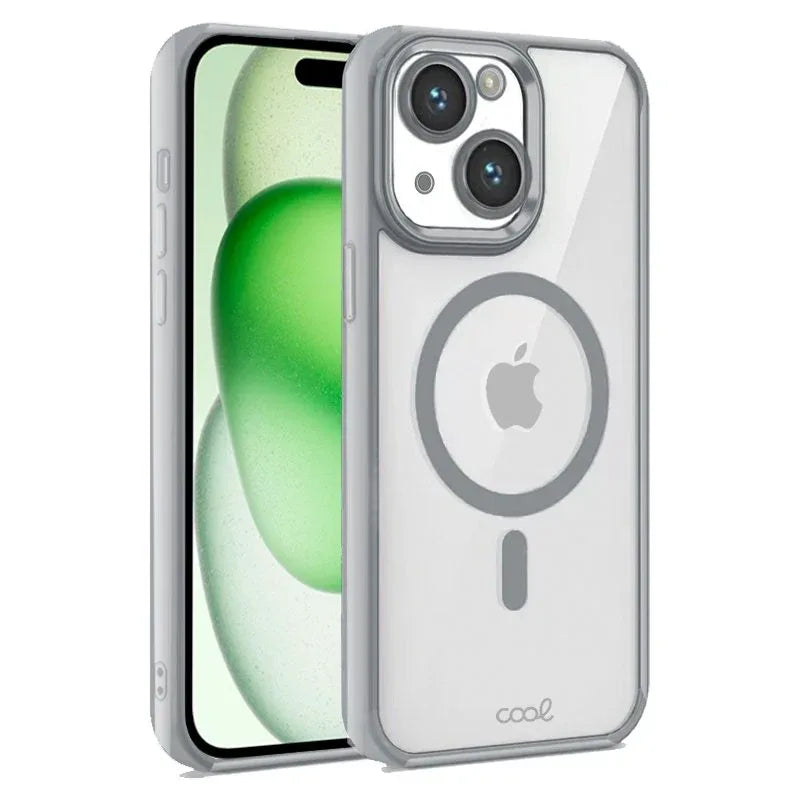 Carcasa COOL para iPhone 15 Plus Magnética Borde Plata - PixelPlaza