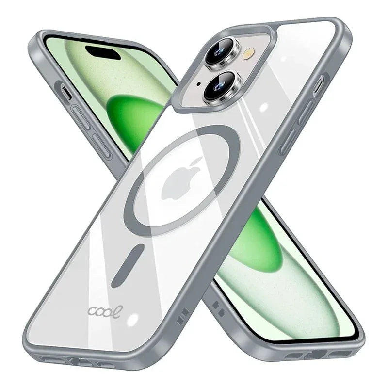Carcasa COOL para iPhone 15 Plus Magnética Borde Plata - PixelPlaza