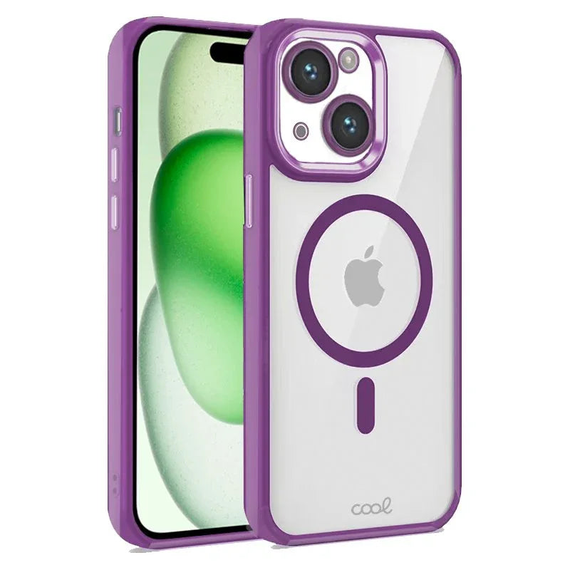 Carcasa COOL para iPhone 15 Plus Magnética Borde Violeta - PixelPlaza